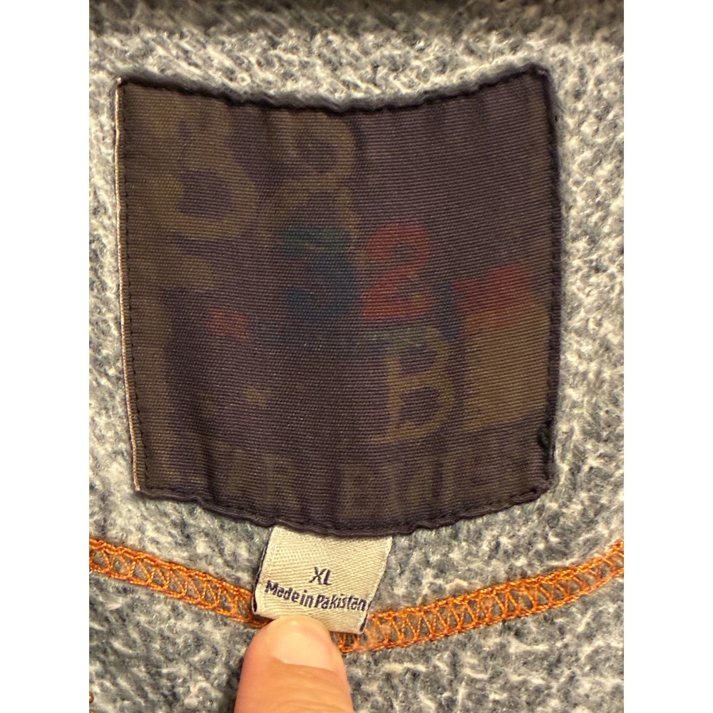 Bobby Jones Mens Full Zip Fleece Vest Navy Blue Orange XL Mock Neck Pockets - Picture 4 of 6